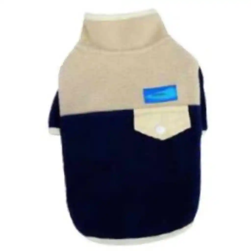 Wonder Dog - Poleron Polar Bicolor S (beige-azul) Cuello: 23 Cm Pecho: 32 Cm Espalda 20: Cm Perros