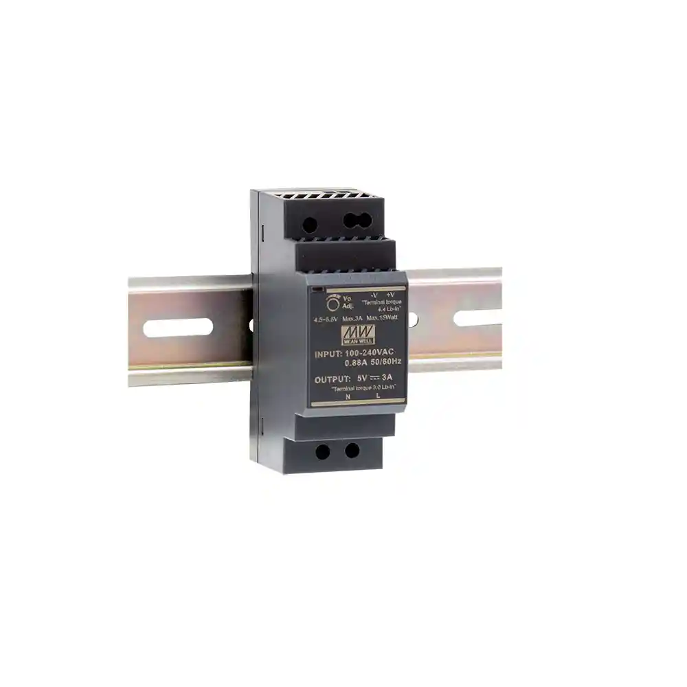 Fuente De Poder 5v 3a 15w – Mean Well Hdr-30-5