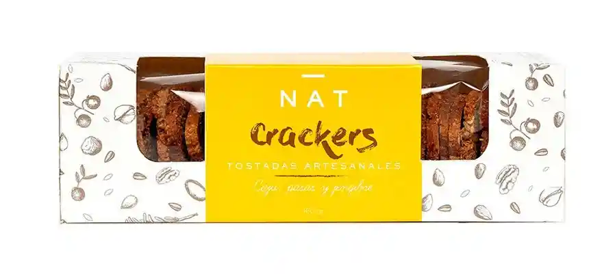 Nat Crackers Tostadas Cajú, Pasas Y Jengibre