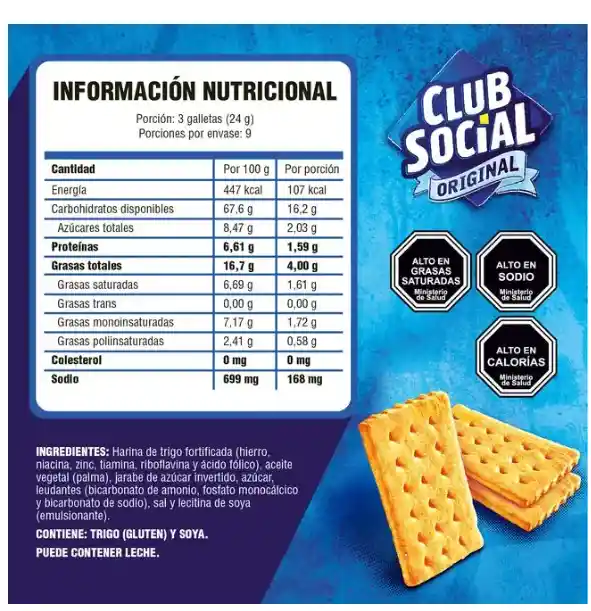 Galletas Saladas Club Social Original