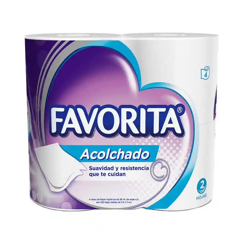 Papel Higienico Favorita 22 M 4 Unidades