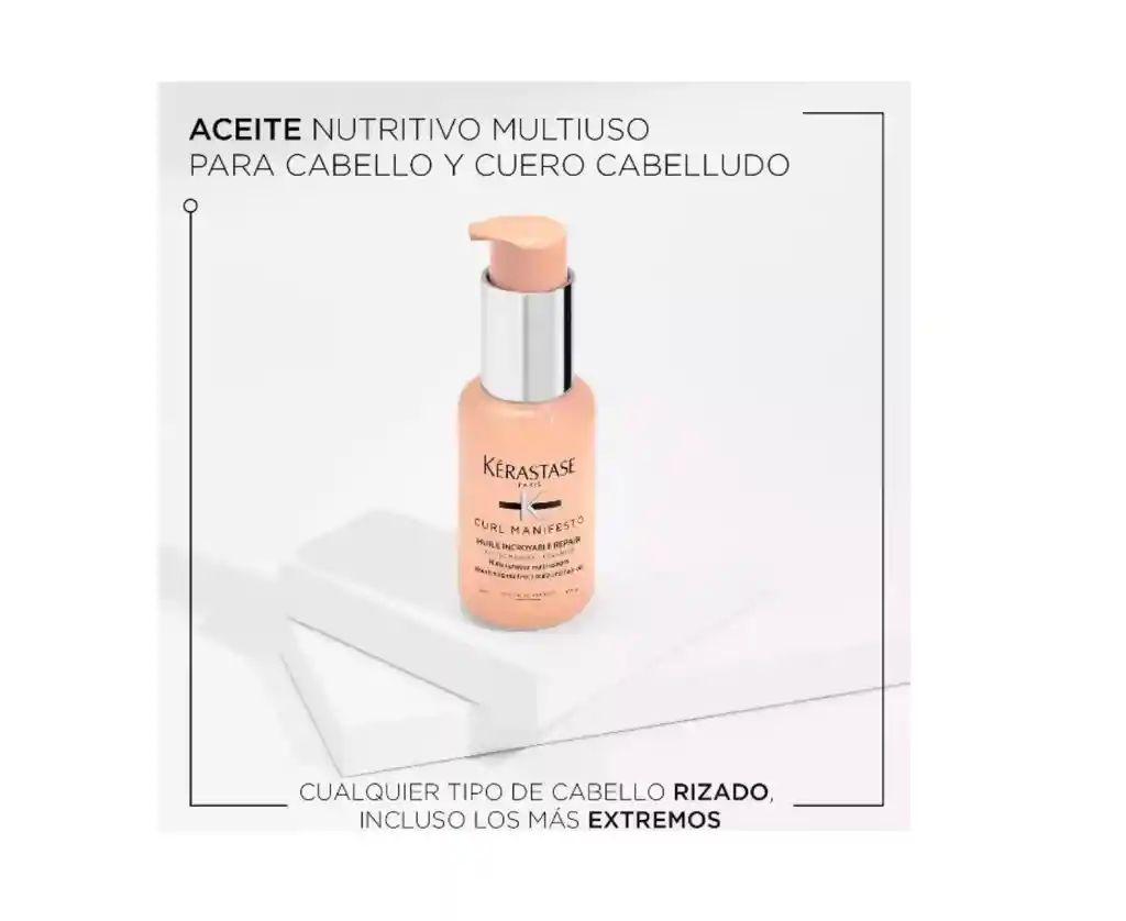 Aceite Huile Incroyable Repair Kérastase 50ml Curl Manifesto Nutrición Multiuso