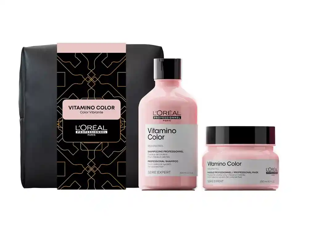 Kit Loreal Pro Vitamino Color Shampoo 300ml + Máscara 250ml