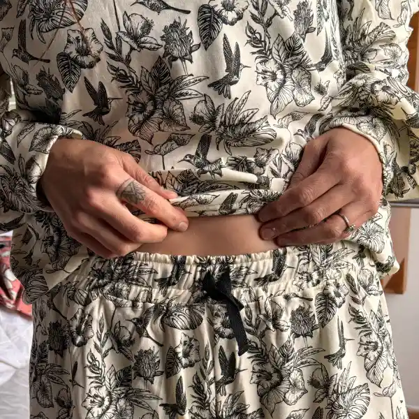 Pijama Mujer Algodón Corto Pájaro M