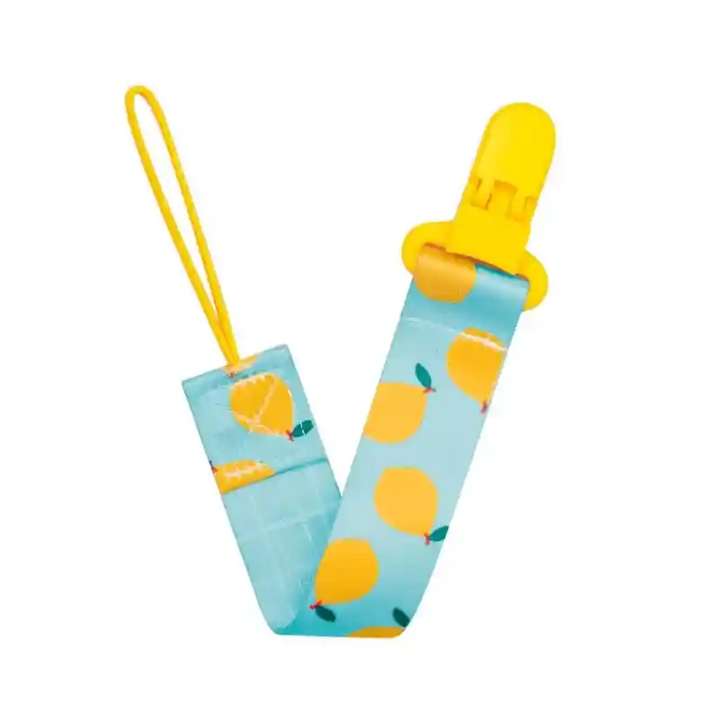 Porta Chupete De Cinta Clips De Tela Para Bebe Afirma Tete (limones)