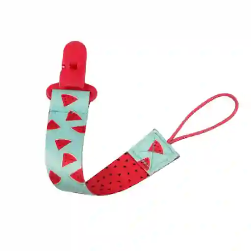 Porta Chupete De Cinta Clips De Tela Para Bebe Afirma Tete (sandia)