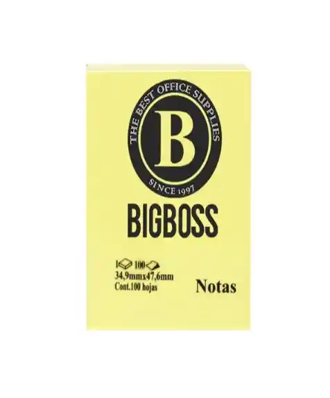 Nota Adhesiva Bigboss Mini (100 Hojas 35x47mm)