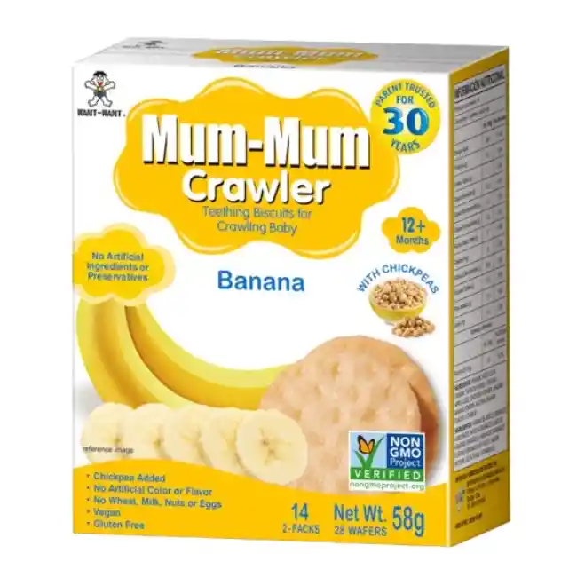 Mum-mum Crawler Plátano (vegano, Sin Gluten) 58g