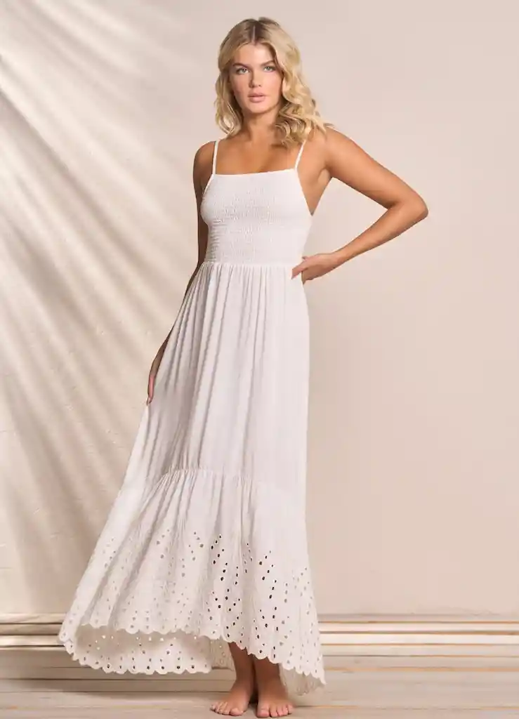 Vestido Largo Maaji Off White Isadora