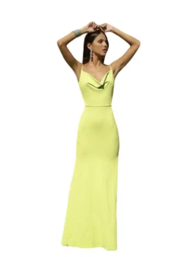 Vestido Largo Maaji Green Lemonade Sophie