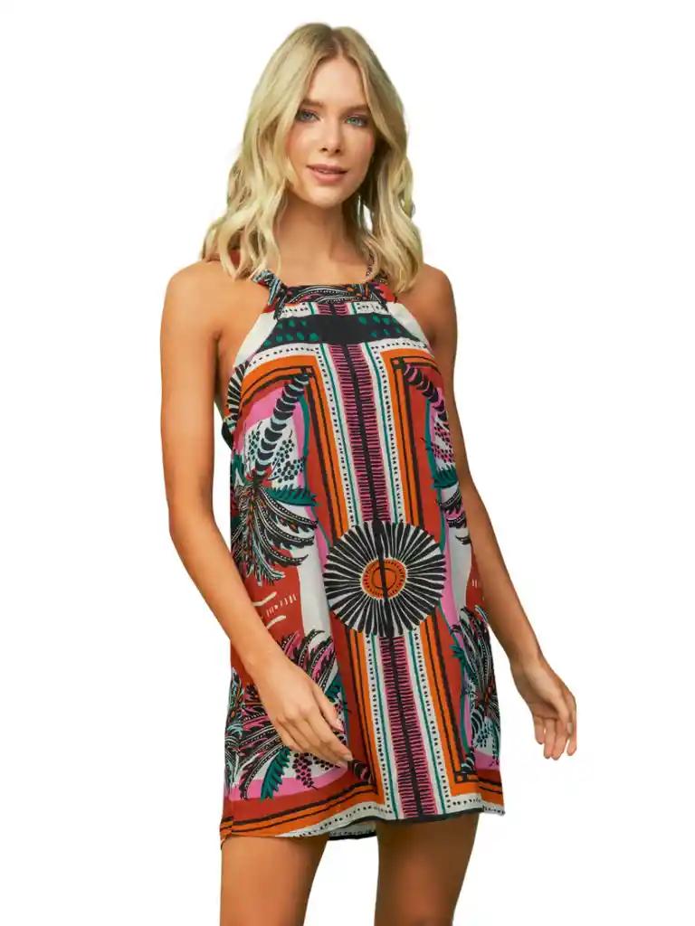 Vestido Corto Maaji Eclectic Palms Rosie