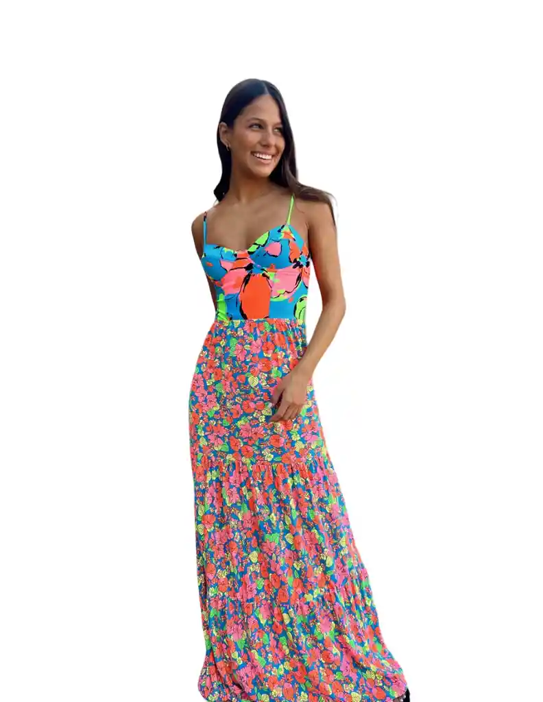 Vestido Largo Water Flower Fairy