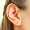 Aros Bebé Circón Rosado 4mm Enchapado Oro 18k