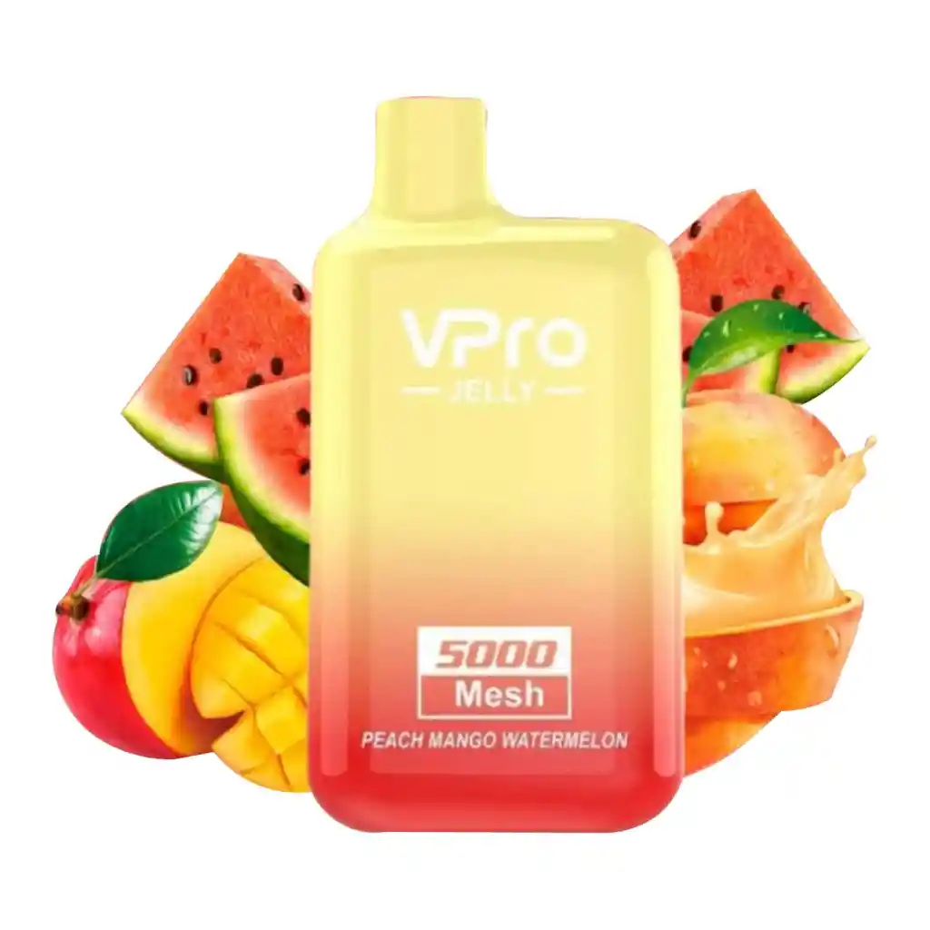 Vaporizador Desechable Vpro 5%nic 5.000 Puff’s - Peach Mango Watermelon - Vaper