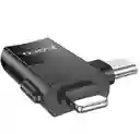 Adaptador 2 En 1 Lightning - Tipo C/lightning A Usb Hoco Ua17