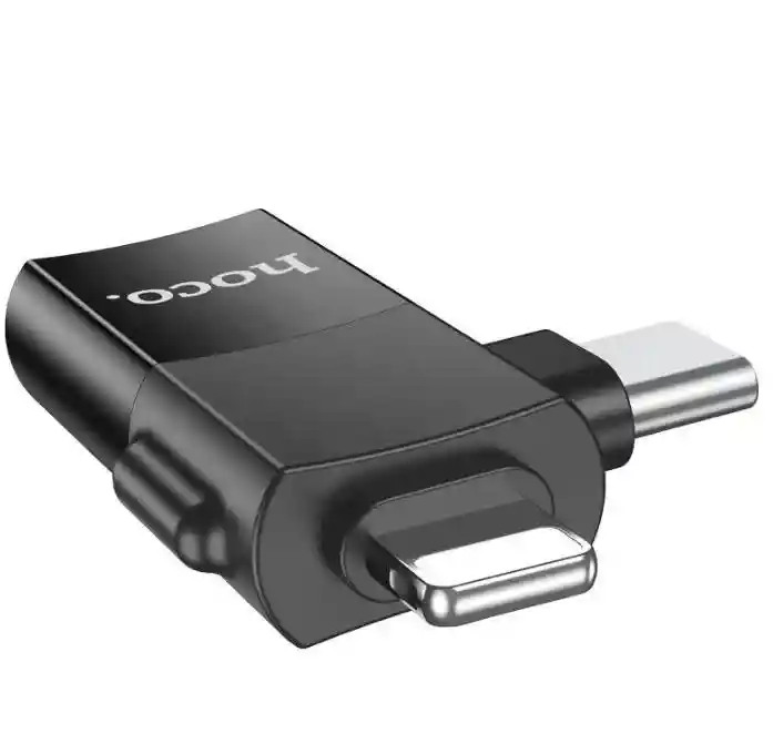 Adaptador 2 En 1 Lightning - Tipo C/lightning A Usb Hoco Ua17