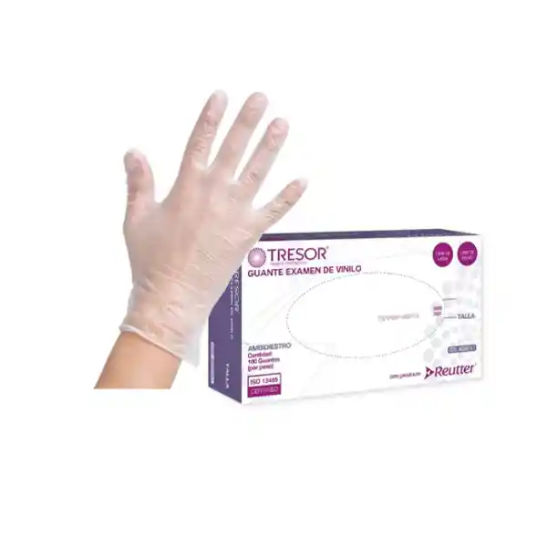 Guantes Talla M Vinilo Transparentes Tresor