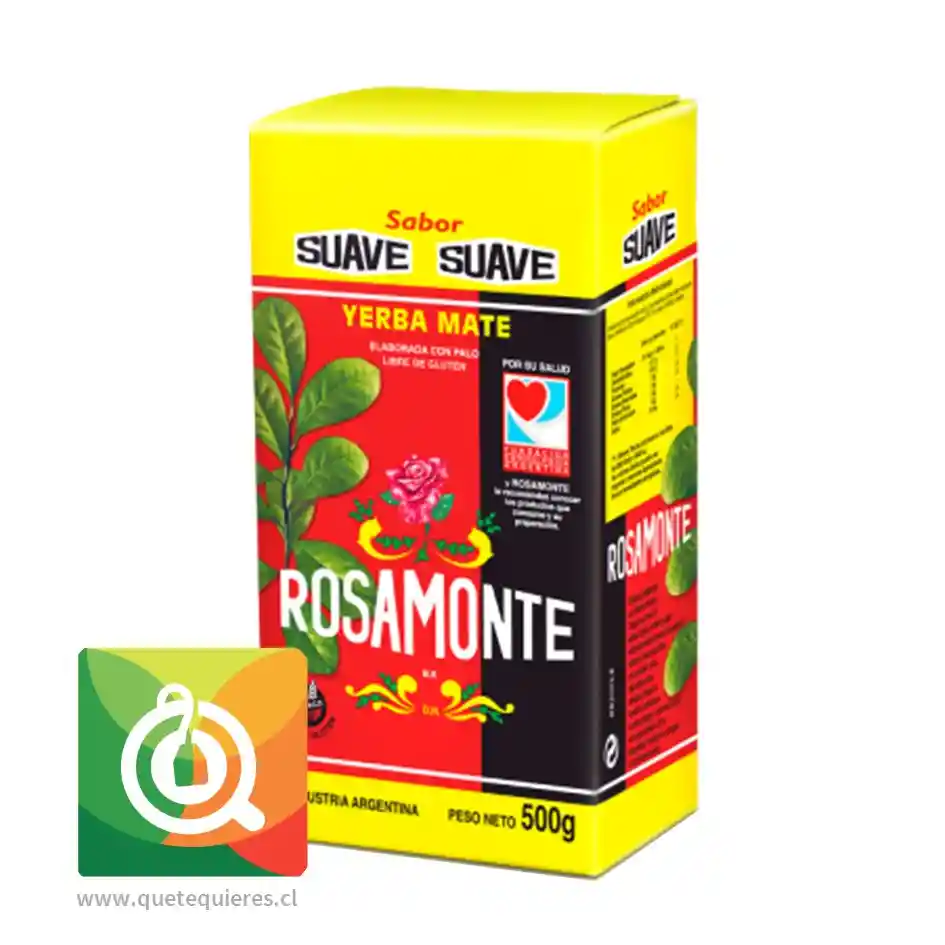 Yerba Mate Sabor Suave 500 G Marca Rosamonte