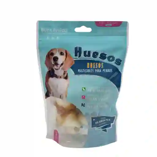 Huesos Cartilago Envuelto En Pollo X2 Masticable Perro Cuero Snack