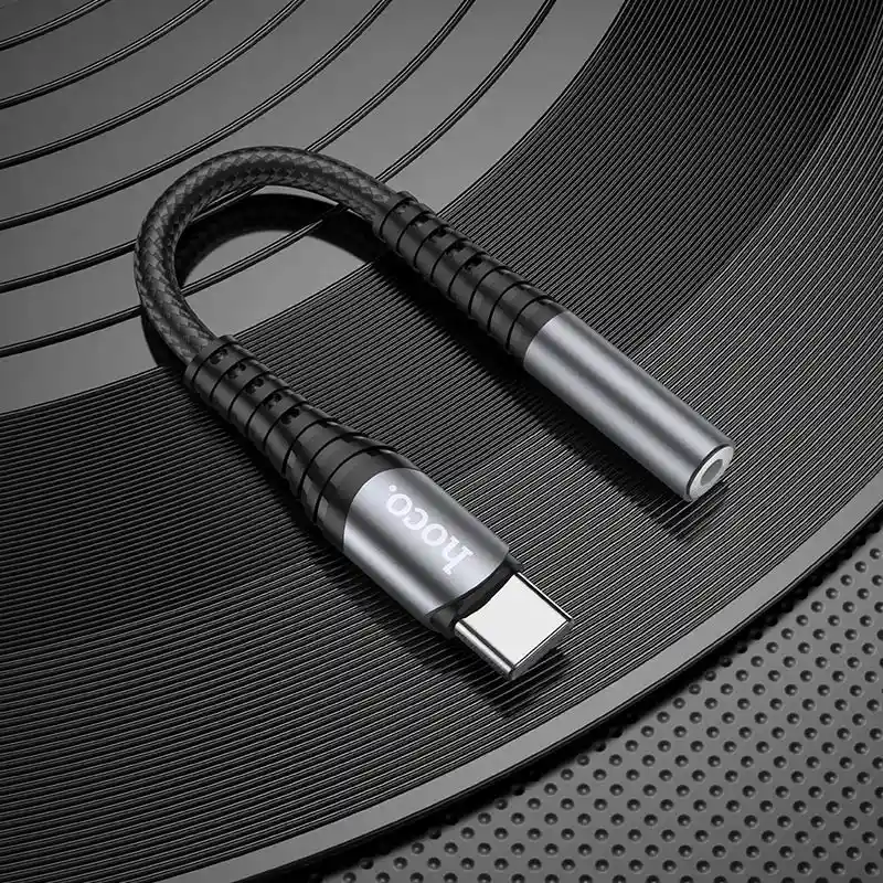 Adaptador De Audio Hoco Ls33 Tipo C A Auxiliar 3.5mm