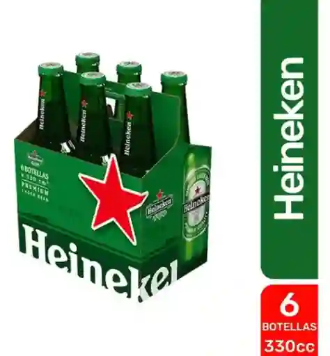 Pack Cerveza Heineken Botellinx6 330cc