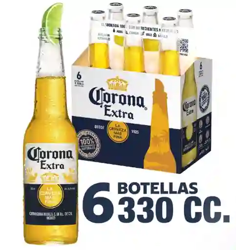 Pack Cerveza Corona Botellinx6 330cc