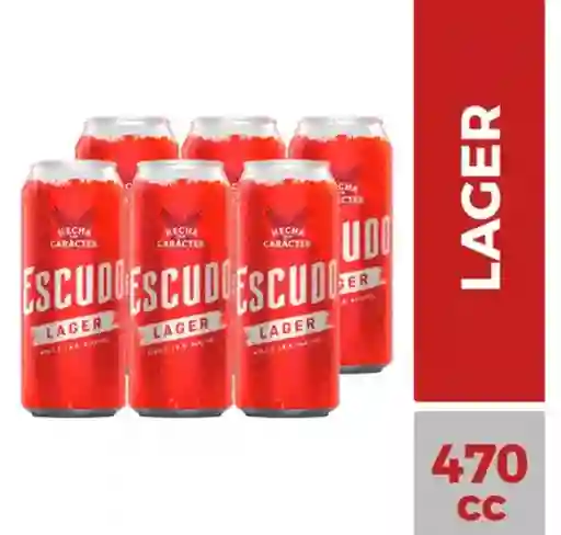 Pack Cerveza Escudo Roja Latax6 470cc