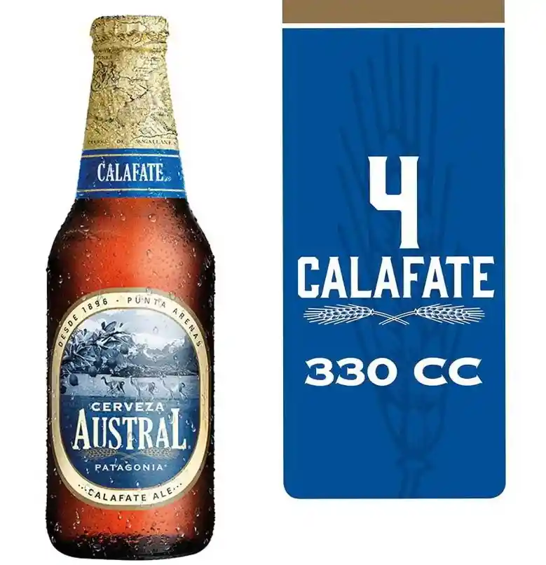 Pack Cerveza Austral Calafate Botellinx4 330cc