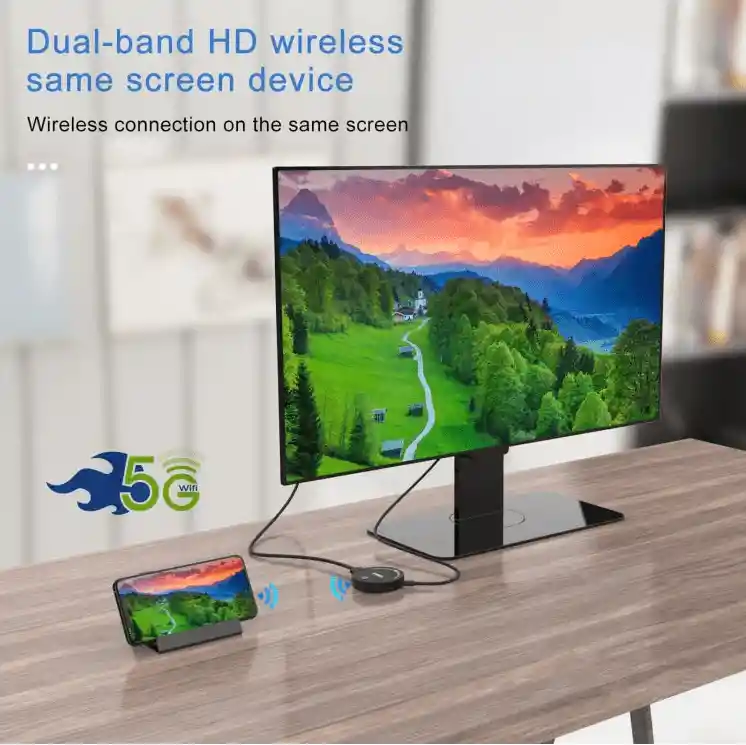 Adaptador Hdmi Wi-fi 5g Inalambrico Hd Doble Frecuencia - Otn 7576