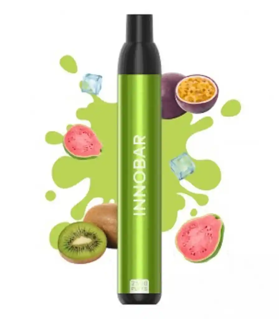 Vaporizador Innobar Kiwi Passion Fruit Guava 2500 Puffs 0% Nic