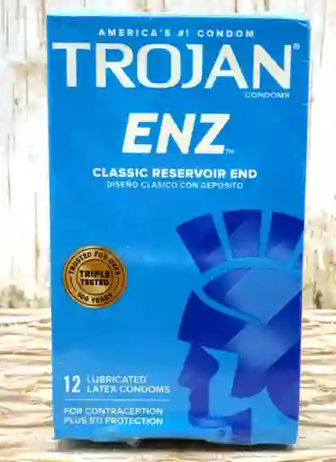 Trojan Enz, Preservartivo Tradicional 12 Unidades