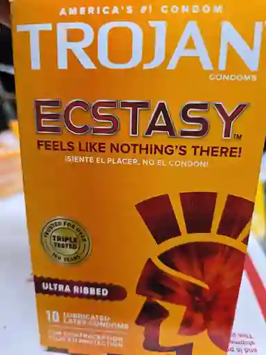 Trojan Ecstasy, Preservativo Con Textura 10 Unidades