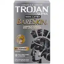 Trojan Bareskin Sin Latex, Preservativo Delgado 10 Unidades