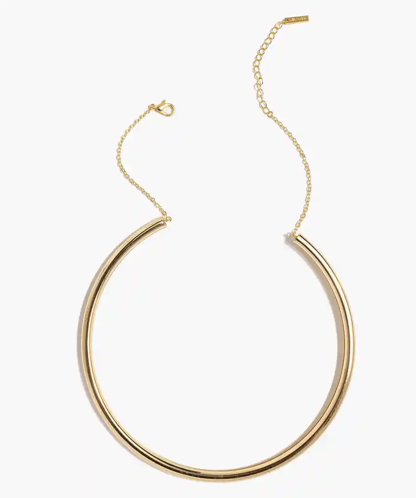 Collar Mujer Choker Rígido Dorado