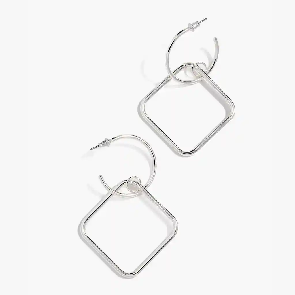 Aros Mujer Figuras Plateado