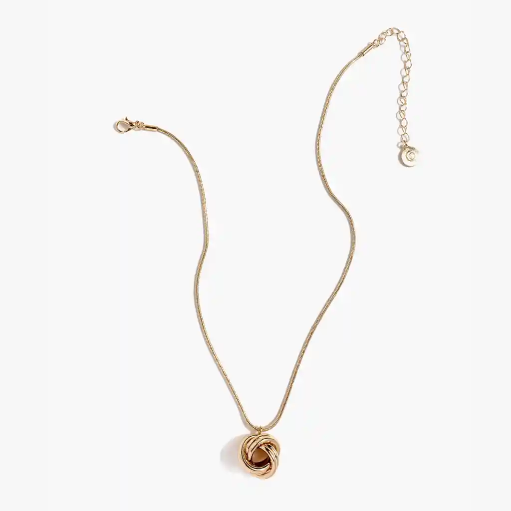 Collar Mujer Nudo Dorado
