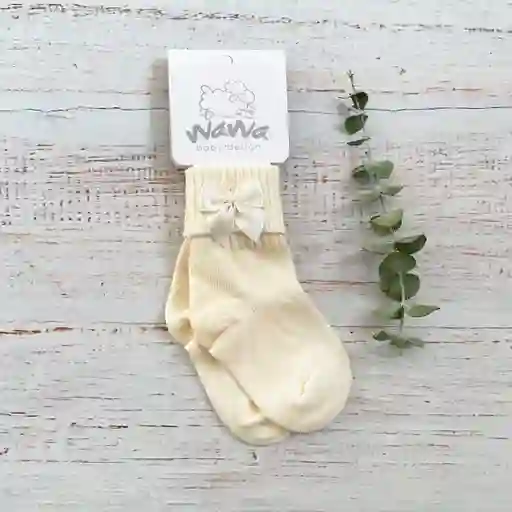 Calcetines Beige Algodon Niña Talla 6-8 Años