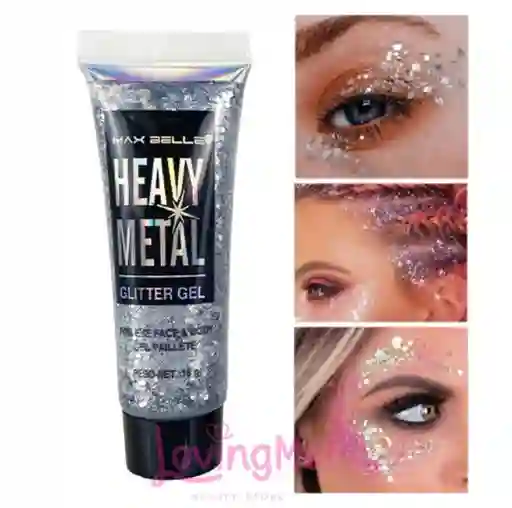 Heavy Metal Glitter En Gel Gris