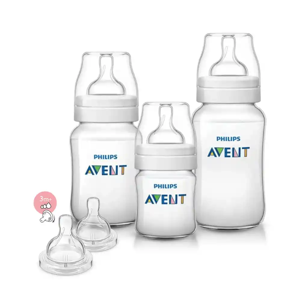 Set Mamadera Anti-colic 125 Ml+260ml+330 Ml + 2 Tetinas 3m+