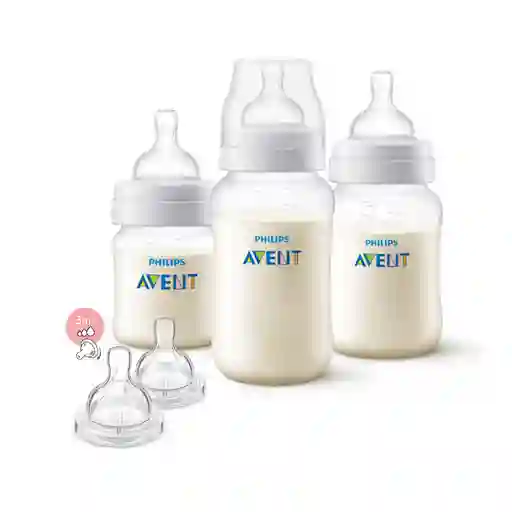 Set Mamadera Anti-colic 125 Ml+260ml+330 Ml + 2 Tetinas 3m+