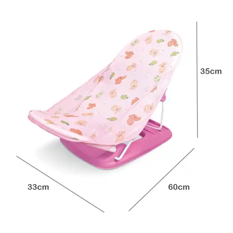 Silla Plegable De Ducha Bañera Hamaca Baño Para Bebe Guagua (rosa)