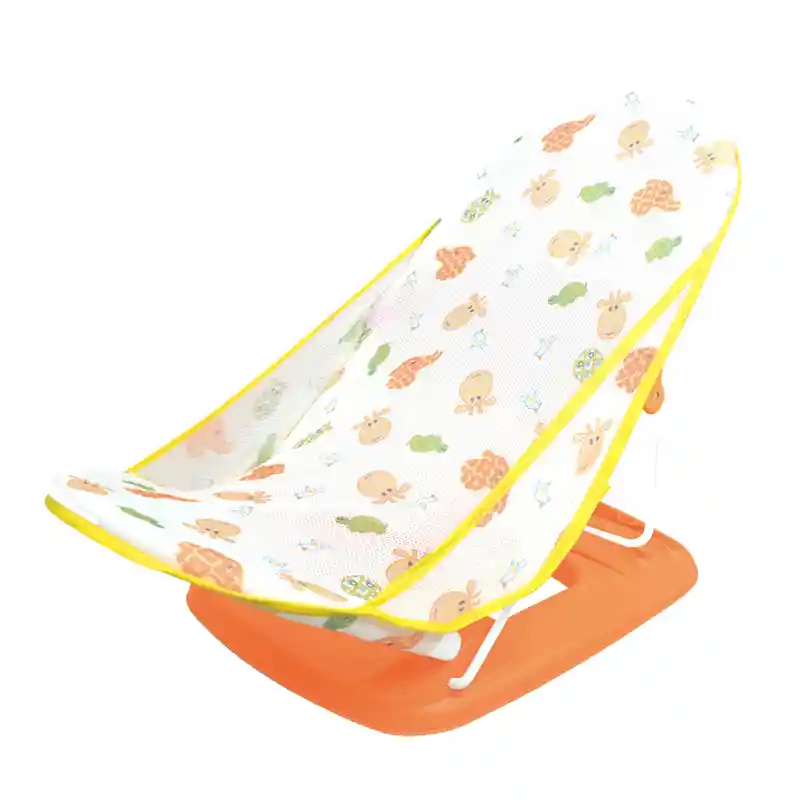 Silla Plegable De Ducha Bañera Hamaca Baño Para Bebe Guagua (naranjo)