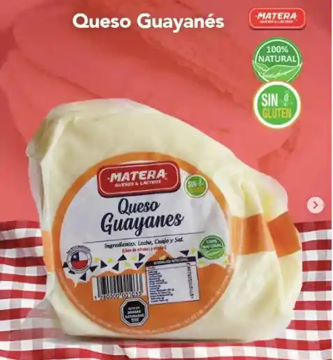 Queso Guayanes 500/600gr Matera