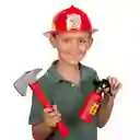 Set Bombero Casco Herramientas Para Niños Juguete Bombero