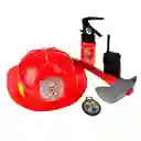 Set Bombero Casco Herramientas Para Niños Juguete Bombero