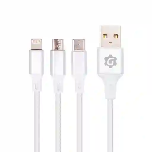 Cable Triple Lightning, Tipo C Y Micro Usb A Usb 1 Metro Geareek Powerpro