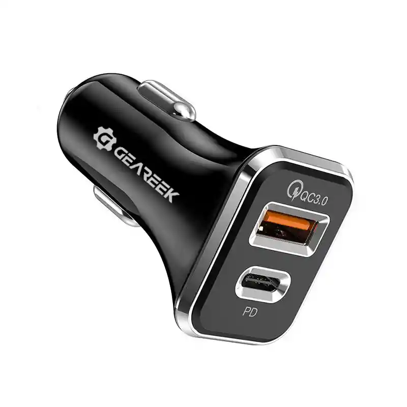 Cargador Para Auto Rápido Tipo C Y Usb Geareek