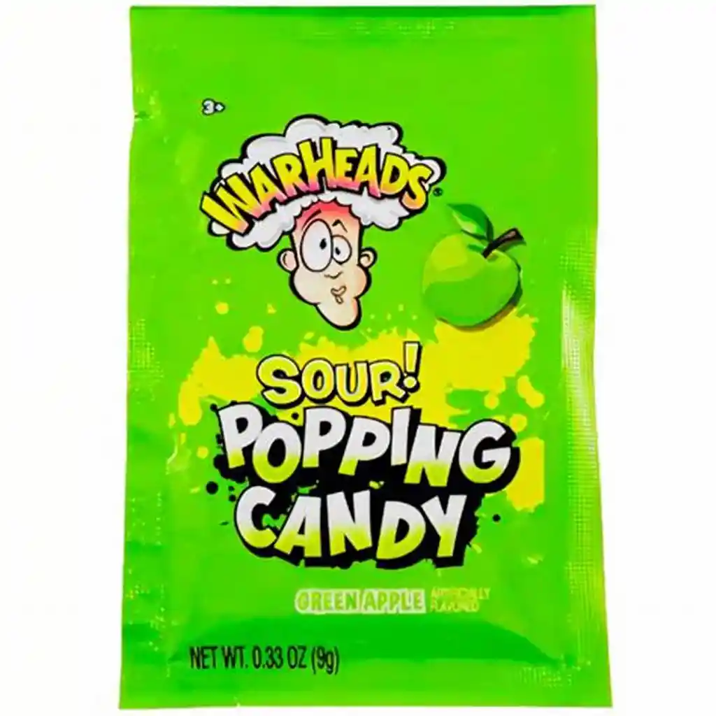 Warheads Sour Popping Candy Green