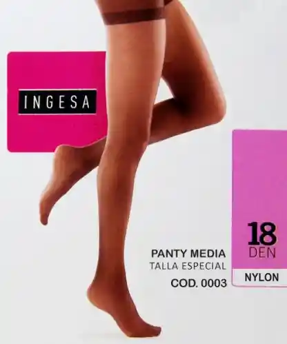 Panty Xxl Nylon 18 Denier Talla Especial Eurocolor