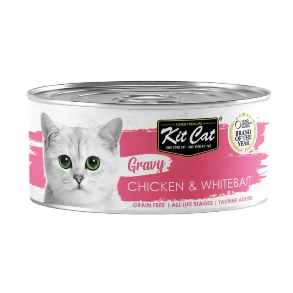 Kit Cat Gravy - Chicken & Whitebait - Lata 70gr